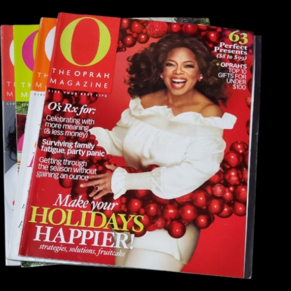 O The Oprah Magazines, Set of 4. Collectible Pass Issues In Vibrant Covers